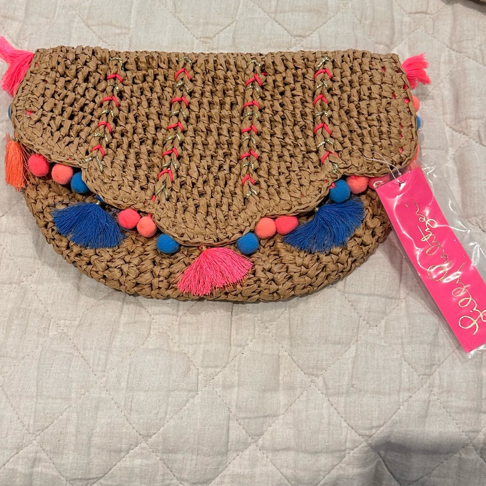 NWT authentic Lilly Pulitzer clamshell clutch